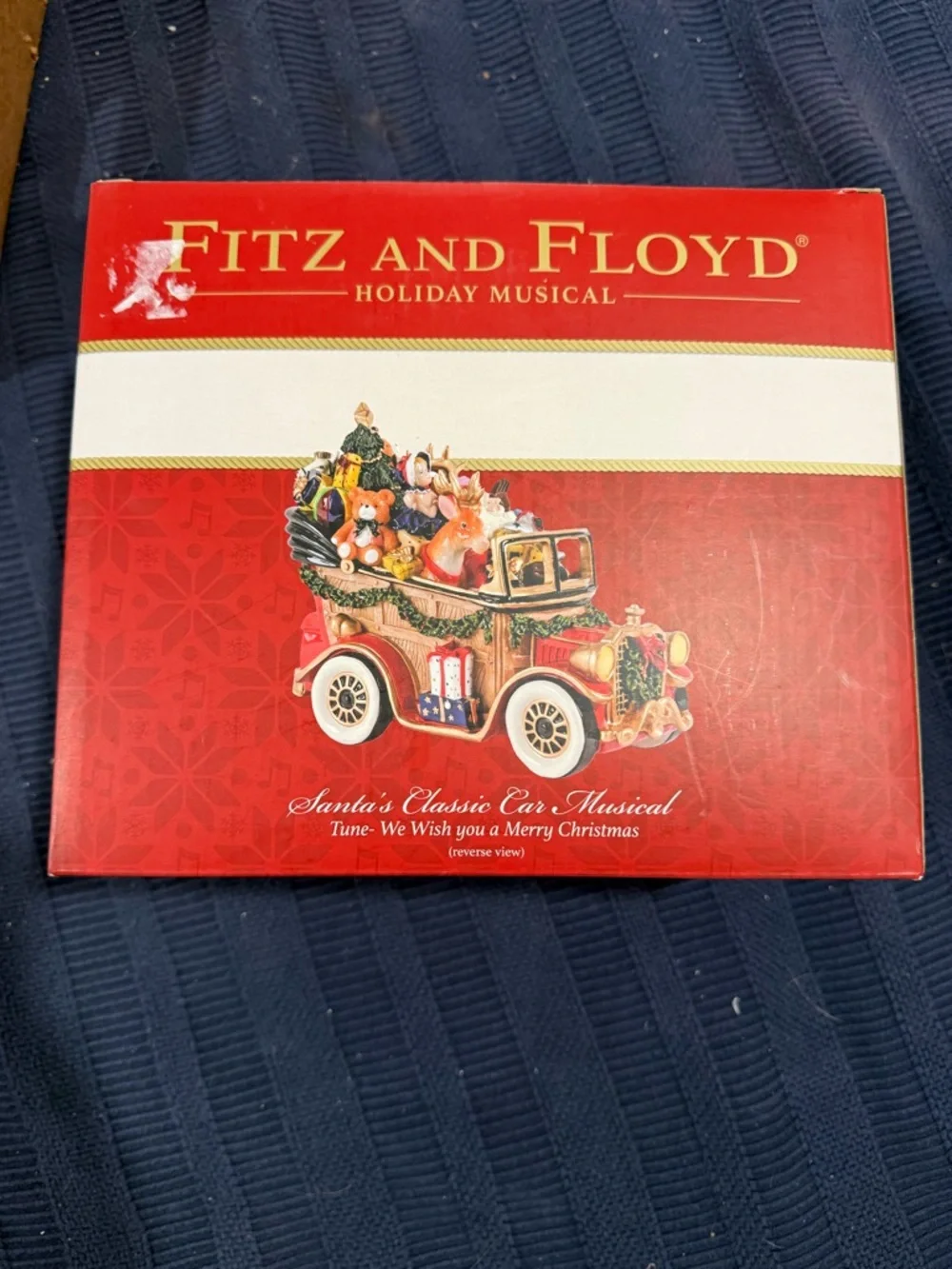 Fitz and Floyd Santa's Classic Car Musical Christmas figurine - new in box